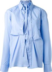 Double Poplin Shirt Women Cotton M, Women's, Blue