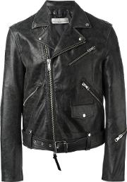 Golden Biker Jacket Men Leatherpolyesterviscose S, Black