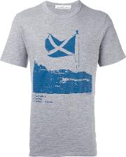 Golden Goose Deluxe Brand Scottish Flag Print T Shirt Men Cotton S, Grey 