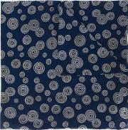 Golden Goose Deluxe Brand Swirl Embroidered Scarf Women Wool One Size, Blue 