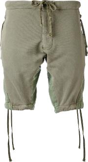 Drawstring Shorts Men Cotton 3, Green