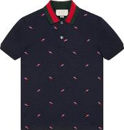 Cotton Polo With Pierced Hearts 