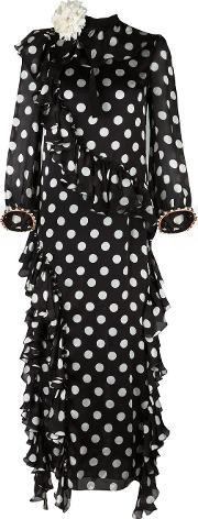 ruffled polka dot gown