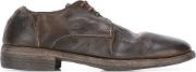 Distressed Derby Shoes Women Leather 40, Women's, Brown
