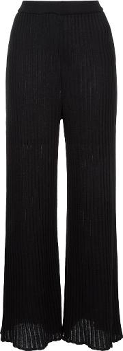 G.v.g.v. Ribbed Knit Pants Women Cottonpolyester Xs, Black 