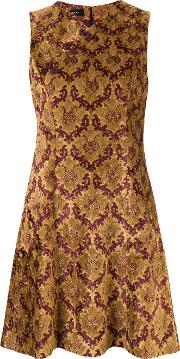 Printed Mini Dress Women Cottonacryliccuprorayon  Yelloworange