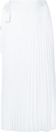 Pleated Skirt Women Polyester 36, White