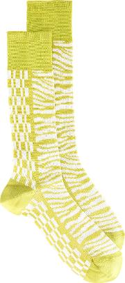 Printed Socks Men Silk Ml, Green