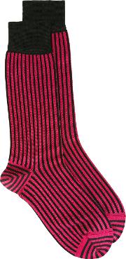 Striped Socks Men Silk Sm, Black