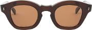 'glam' Sunglasses Unisex Acetateglass One Size, Brown