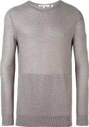 Ribbed Sheer Pullover Men Cuprocashmere Xl, Grey