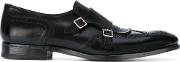 Henderson Baracco Fringed Monk Shoes Men Calf Leatherleather 44, Black 