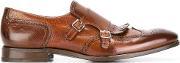 Perforated Detail Monk Shoes Men Calf Leatherleather 43