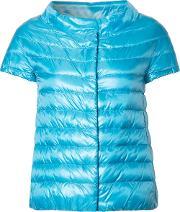 Glossy Quilted Jacket Women Nylon 46, Women's, Blue