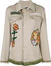 Embroidered Tassel Button Jacket 