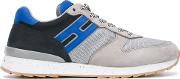 Lace Up Sneakers Men Calf Leathernylonrubber 5, Grey