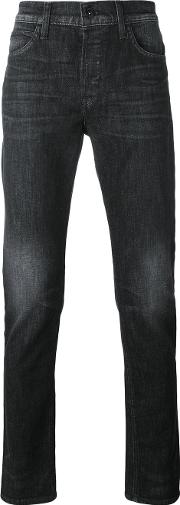 Straight Leg Faded Jeans Men Cottonspandexelastane 34, Grey