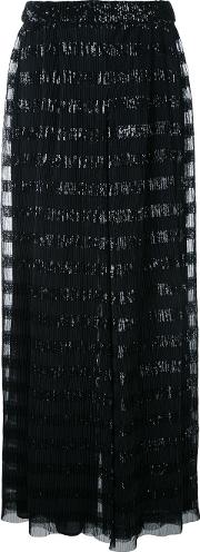Sequined Palazzo Pants Women Polyester 10, Women's, Black