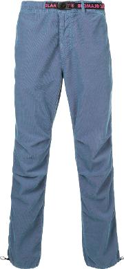 Belted Waist Slim Fit Trousers 