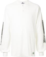 Button Neckline Sweatshirt 