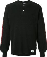 Buttoned Neckline Sweatshirt 
