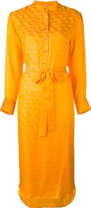 'lagos' Shirt Dress Women Silkmodal 3, Yelloworange