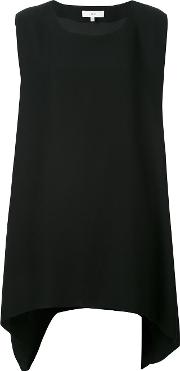 Asymmetric Shift Dress Women Polyester 38, Black