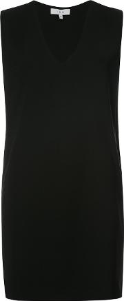 Iro V Neck Sleeveless Shift Dress Women Polyester 34, Black 