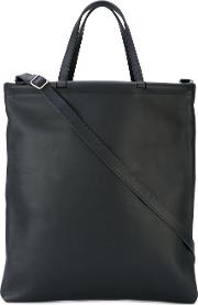 'tube' Tote Bag Unisex Calf Leather One Size, Black