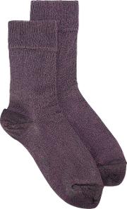 Vicka Lurex Ankle Socks Women Polyesterspandexelastane One Size, Pinkpurple