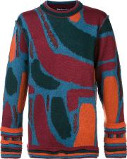 Abstract Pattern Sweater Men Acrylicnylonmohairwool 3