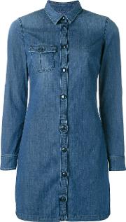 Denim Shirt Dress Women Cotton S, Blue