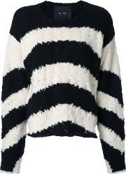 Striped Longsleeved Pullover Women Wool 36, Women's, Black