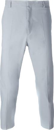 Cropped Trousers Men Cottonspandexelastane 48, Grey