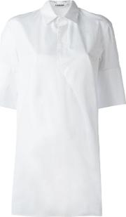 Shortsleeved Shirt Tunic Women Cotton 36, White