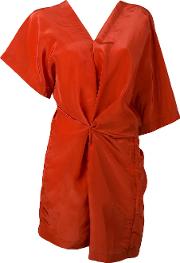 V Neck Tunic Women Polyesterviscose 38, Red