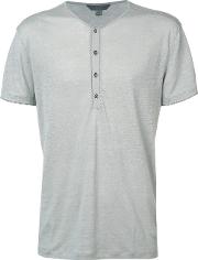 Henley Jersey T Shirt Men Linenflax 48, Grey