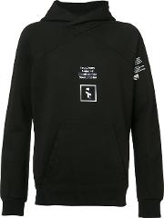 Printed Hooded Sweatshirt Men Cotton 2, Black