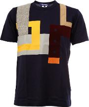 Geometric Print T Shirt Men Cottonnylon M