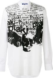 Printed Shirt Men Cottonlinenflax L, White