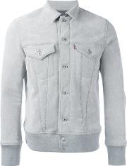 Junya Watanabe Man X Levi's Levi's Faux Leather Jacket Men Cottonwoolartificial Leather M, Grey 