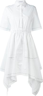J.w.anderson Asymmetric Hem Shirt Dress Women Cotton 12, White 