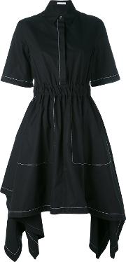 J.w.anderson Draped Shirt Dress Women Cotton 8, Black 
