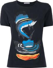 J.w.anderson Marlin Print T Shirt Women Cotton M, Black 