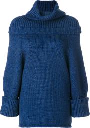 J.w.anderson Oversize Sweater Women Polyamideyakvirgin Wool M, Blue 