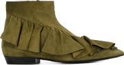 J.w.anderson Ruffle Boots Women Leathergoat Suede 36