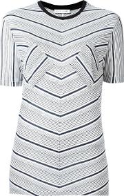 J.w.anderson Striped T Shirt Women Viscose Xs, White 