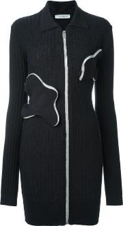 J.w.anderson Zipped Pocket Knitted Dress Women Spandexelastanemerino Xs, Women's, Grey 