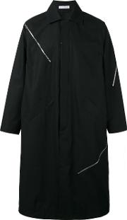 J.w.anderson Zipper Detailing Midi Coat Men Cottonviscose 50, Black 