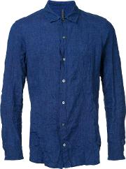 Plain Shirt Men Cottonlinenflax 2, Blue
